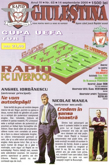 Match programme